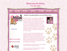 Tablet Screenshot of bellalindapetsitting.com